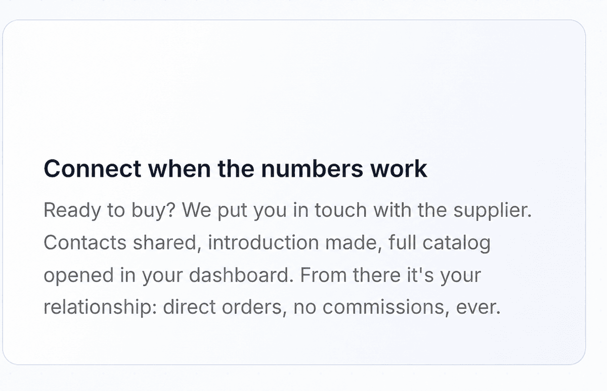 Connected suppliers are yours forever