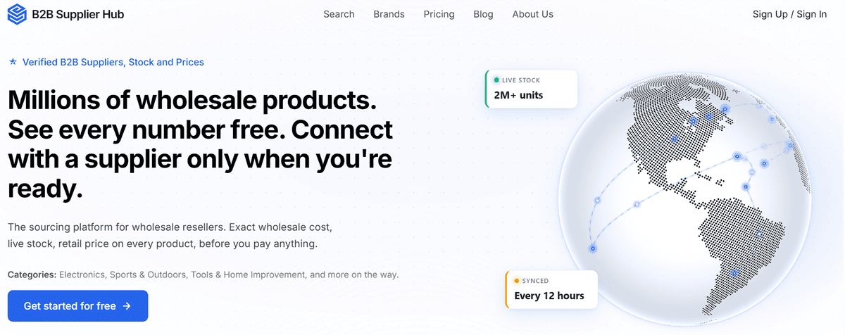 Free Signup on B2B Supplier Hub