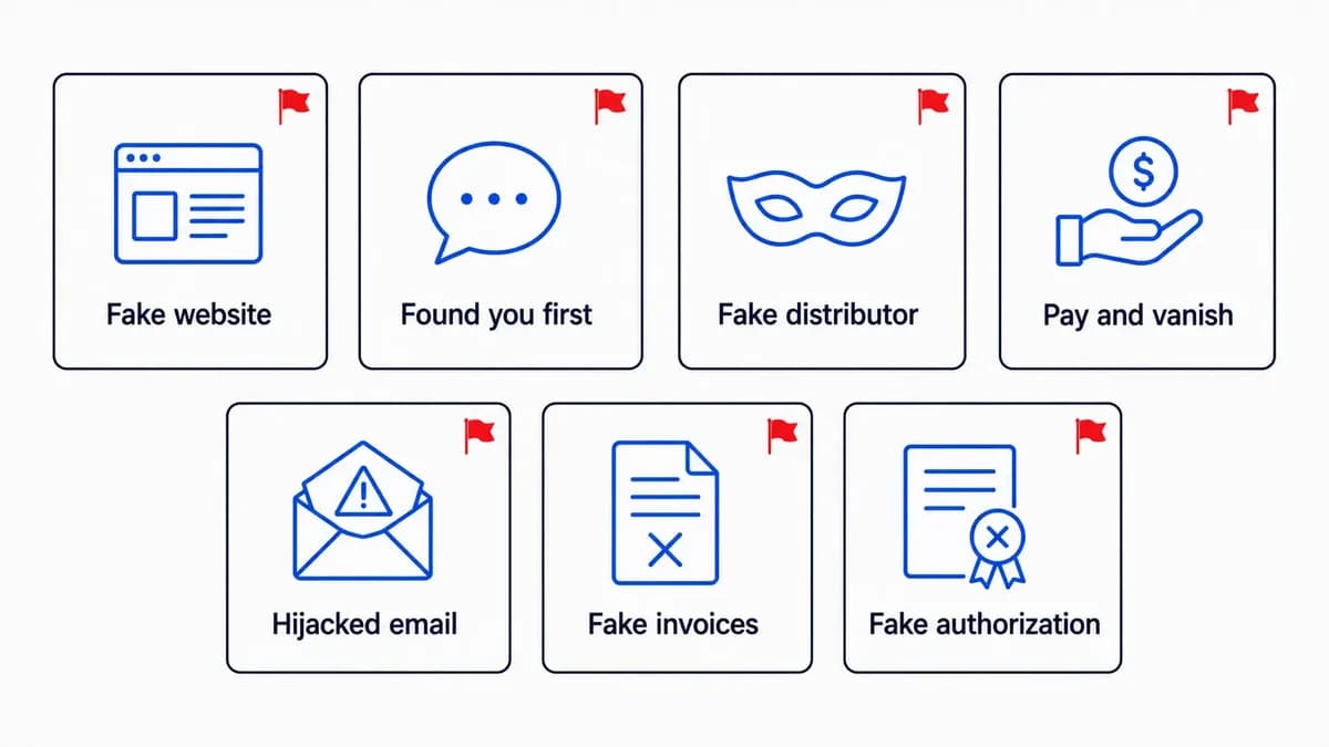 The 7 wholesale supplier scams targeting Amazon sellers in 2026 at a glance"
