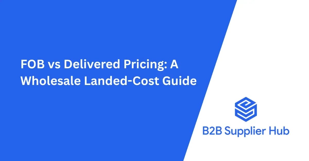 FOB vs Delivered Pricing: A Wholesale Landed-Cost Guide