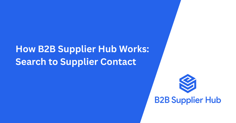 How B2B Supplier Hub Works: Search to Supplier Contact